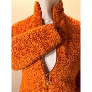 Rust Orange Vintage Fleece Jacket Teddy Shag, Retro Style DAKINI 242